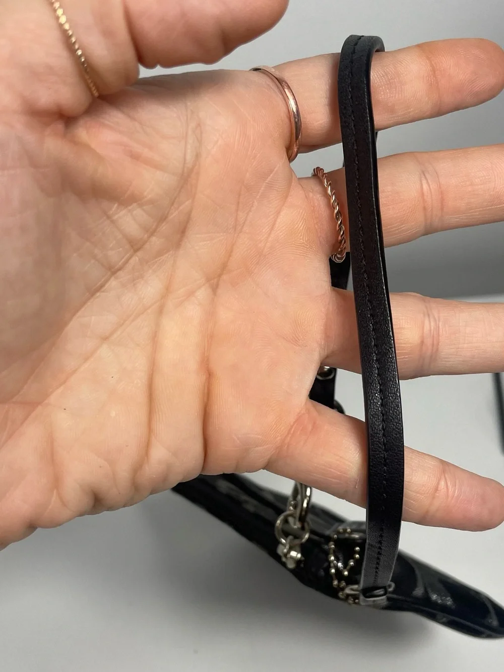 Coach Y2K Black Metallic Silver Signature C Jacquard Wristlet - Picture 4 of 7